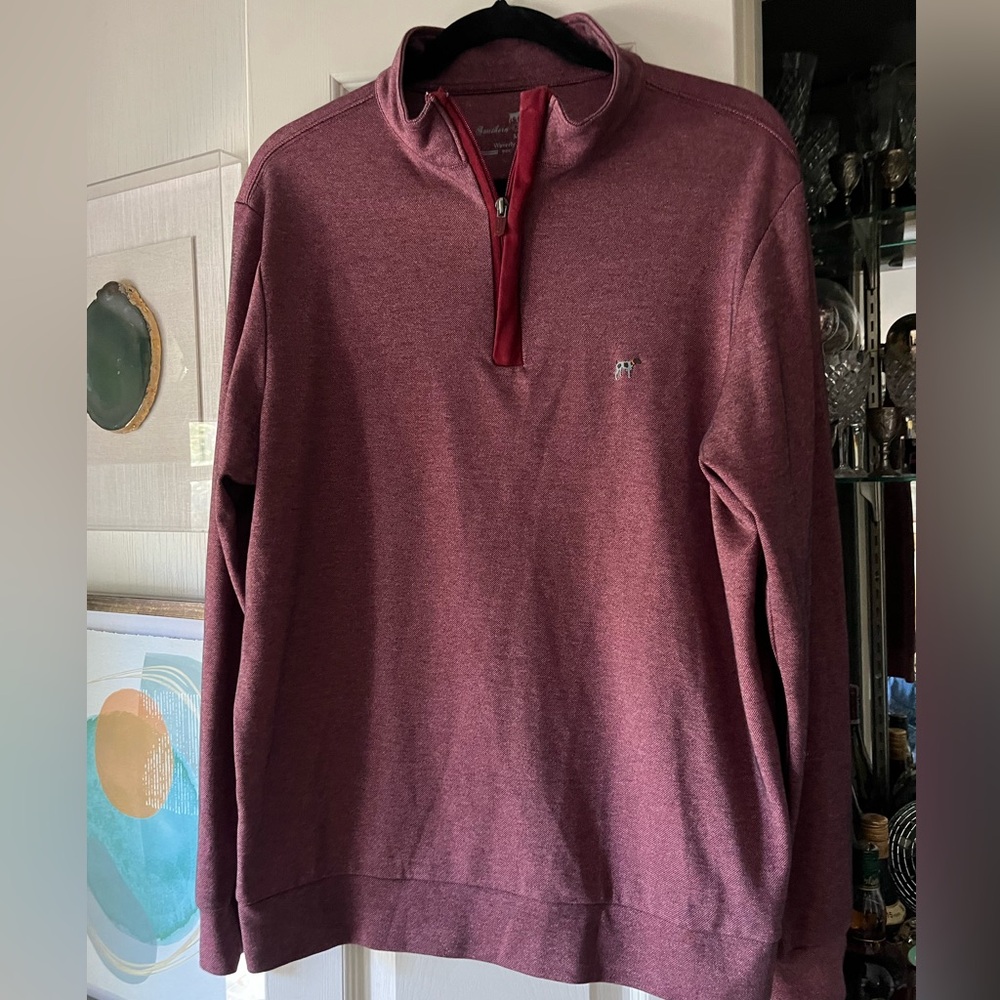 New Men’s Southern Point Maroon 1/4 Zip Jacket